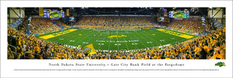 North Dakota State Bison at the Fargodome Panorama Poster