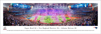 "Super Bowl LI" New England Patriots vs Atlanta Falcons Panoramic Poster