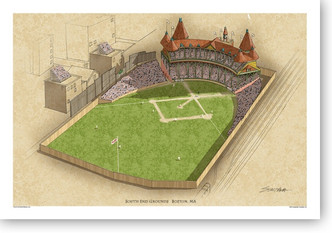 South End Grounds Ballpark Print