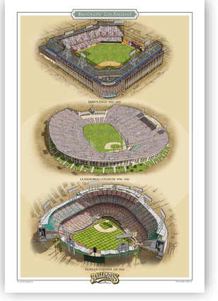 Dodgers Ballparks Print