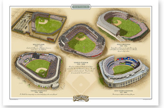 New York Yankees Ballparks Print
