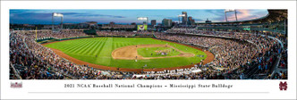 2021 College World Series Baseball Panoramic Picture - Mississippi State Bulldogs Celebration