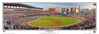 Atlanta Braves "First Pitch" at SunTrust Park Panoramic Framed Poster