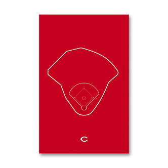 Great American Ball Park Outline - Cincinnati Reds Art Poster