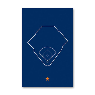 Minute Maid Park Outline - Houston Astros Art Poster
