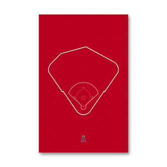 Angel Stadium Outline - Los Angeles Angels Art Poster