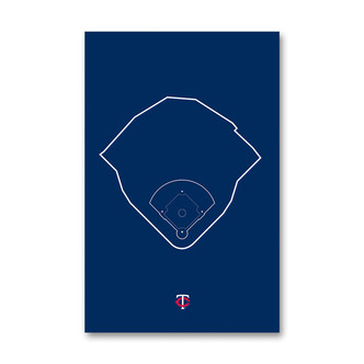 Target Field Outline - Minnesota Twins Art Poster