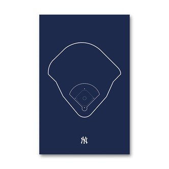 Yankee Stadium Outline - New York Yankees Art Poster