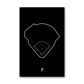 PNC Park Outline - Pittsburgh Pirates Art Poster