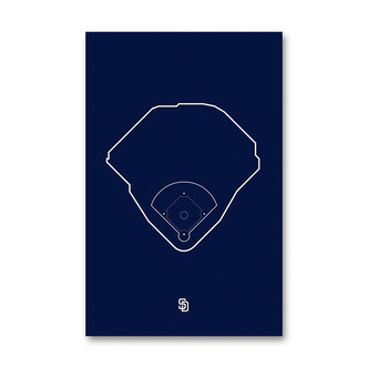 Petco Park Outline - San Diego Padres Art Poster