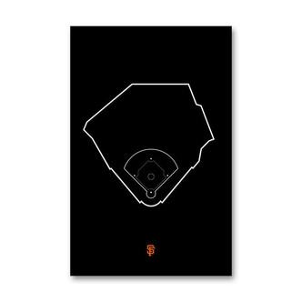 AT&T Park Outline - San Francisco Giants Art Poster