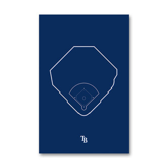Tropicana Field Outline - Tampa Bay Rays Art Poster