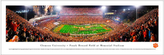 Clemson Tigers vs South Carolina Gamecocks at Memorial Stadium Panoramic Poster