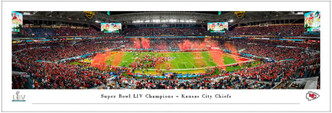 Super Bowl LIV Champions Kansas City Chiefs Panoramic Poster