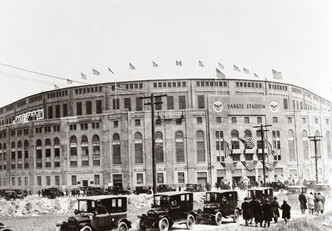 New York Yankees at old Yankee Stadium Exterior Print