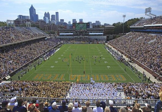 Georgia Tech Yellow Jackets at Bobby Dodd Stadium EndZone Print