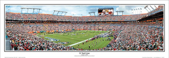 Miami Dolphins "31 Yard Line" Sun Life Stadium Panoramic Poster