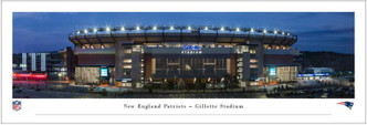 New England Patriots at Gillette Stadium "Exterior" Panoramic Poster