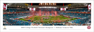 2020 College Football Playoff National Championship - Alabama Crimson Tide Champions Panoramic Poster