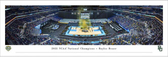 2021 NCAA Men's Basketball Baylor Bears National Champions Panoramic Poster