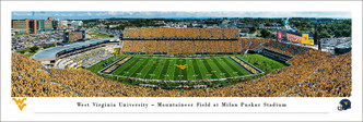 West Virginia Mountaineers "Black Diamond Trophy"  Mountaineer Field Panoramic Poster