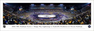 2022 NHL Stadium - Nashville Predators vs Tampa Bay Lightning Panoramic Poster