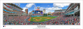 Cleveland Guardians at Progressive Field Panoramic Framed Poster