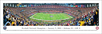 2012 BCS Football Championship Alabama Crimson Tide Panoramic Poster