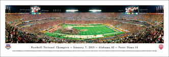 2013 BCS Football Championship Alabama Crimson Tide Panoramic Poster