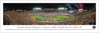 2014 BCS Football Championship Florida State Seminoles Panoramic Poster