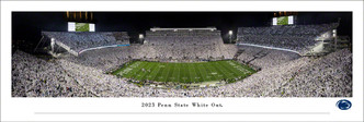 Penn State Nittany Lions "2023 White Out" at Beaver Stadium Panoramic Poster