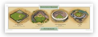 Pittsburgh Pirates - Evolution of the Ballpark Print