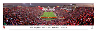 USC Trojans "EndZone" at the Los Angeles Coliseum Panoramic Poster