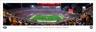 Georgia Bulldogs Touchdown vs Tennessee Volunteers at Sanford Stadium Panoramic Poster