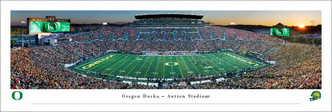 Oregon Ducks "Sunset" at Autzen Stadium Panoramic Poster