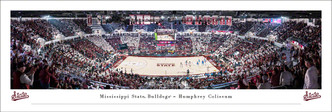 Mississippi State Bulldogs Basketball at the Humphrey Coliseum Panoramic Poster