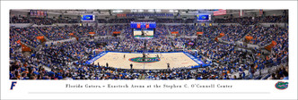Florida Gators Basketball at Exactech Arena Panoramic Poster