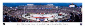 2025 NHL Stadium Series - Detroit Red Wings vs Columbus Blue Jackets at Ohio Stadium Panoramic Poster