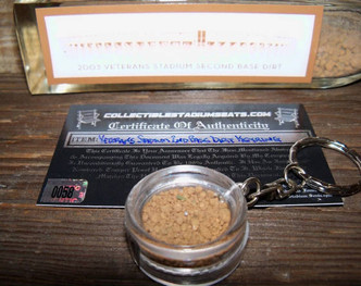 Veterans Stadium Dirt Keyring