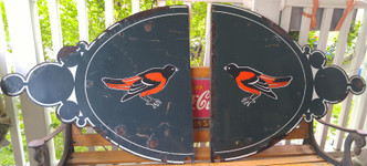 Camden Yards Game Used Metal Gate Signs