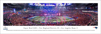 Super Bowl LIII Champions - New England Patriots Panoramic Poster