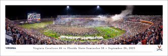 Virginia Cavaliers "Storm the Field" at Scott Stadium Panoramic Poster