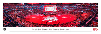 Detroit Red Wings "100 Years of Hockeytown" Panoramic Poster