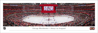 Chicago Blackhawks "Centennial Season - Face Off" at the United Center Panoramic Poster