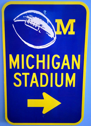 Michigan Stadium Replica Directional Sign
