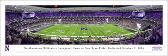 Northwest Wildcats "Inaugural Game" at New Ryan Field Panoramic Poster