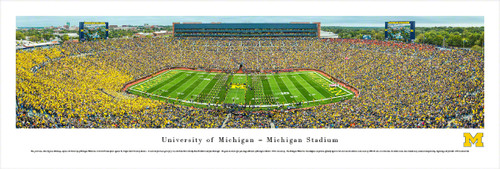 Michigan Wolverines at Michigan Stadium Panorama Poster