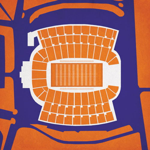 Clemson Tigers - Memorial Stadium City Print