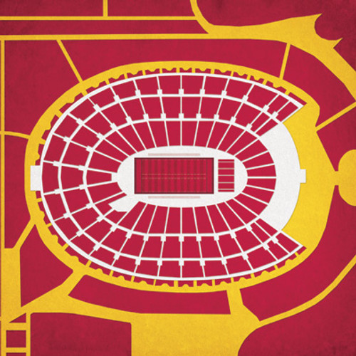 USC Trojans - Los Angeles Coliseum City Print