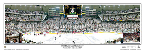 "2009 Stanley Cup Champion" Pittsburgh Penguins Panoramic Poster